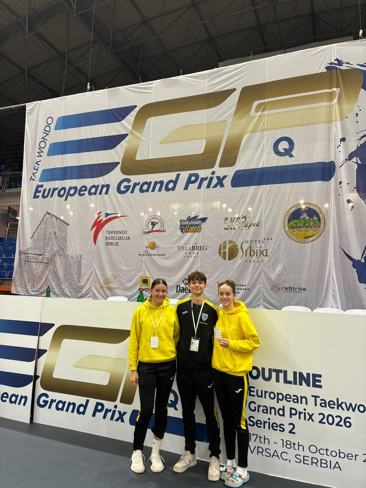 Članovi kluba na European Taekwondo Grand Prixu 2026 u Vršcu