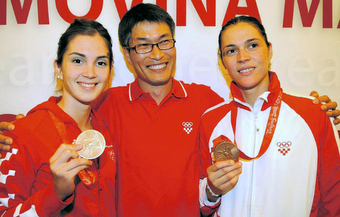 Trener Seung Ki Hong s hrvatskim olimpijskim medaljašicama