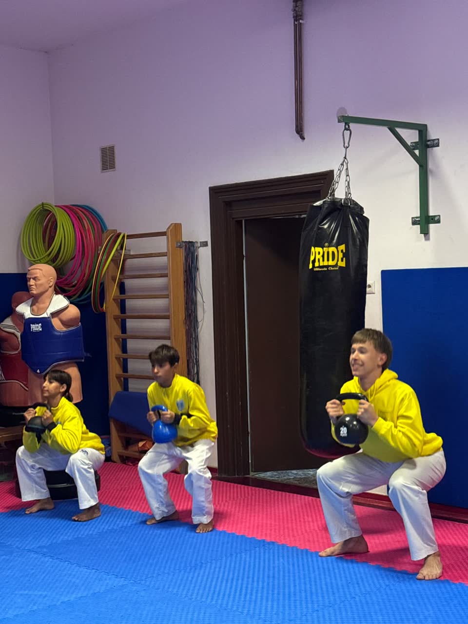 Trening starijih natjecatelja kluba